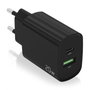 Aisens Cargador de Pared 20W con USB-C PD3.0 y USB-A QC3.0 Negro A110-0755