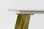 DKD Home Decor Mesita Auxiliar Moderna Dorado Blanco Cerámica Metal 60 x 48 x 60 cm