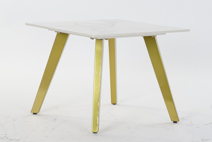 DKD Home Decor Mesita Auxiliar Moderna Dorado Blanco Cerámica Metal 60 x 48 x 60 cm DKD Home Decor Mesita Auxiliar Moderna Dorado Blanco Cerámica Metal 60 x 48 x 60 cm