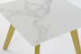DKD Home Decor Mesita Auxiliar Moderna Dorado Blanco Cerámica Metal 60 x 48 x 60 cm