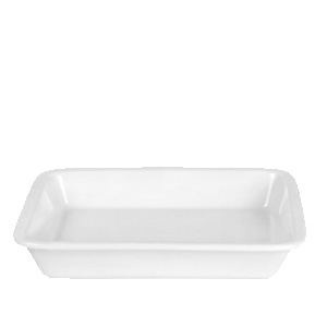 Eurodra Fuente Rectangular Buffet de Porcelana, 28x22x5 cm - Familia Buffet y Exposición