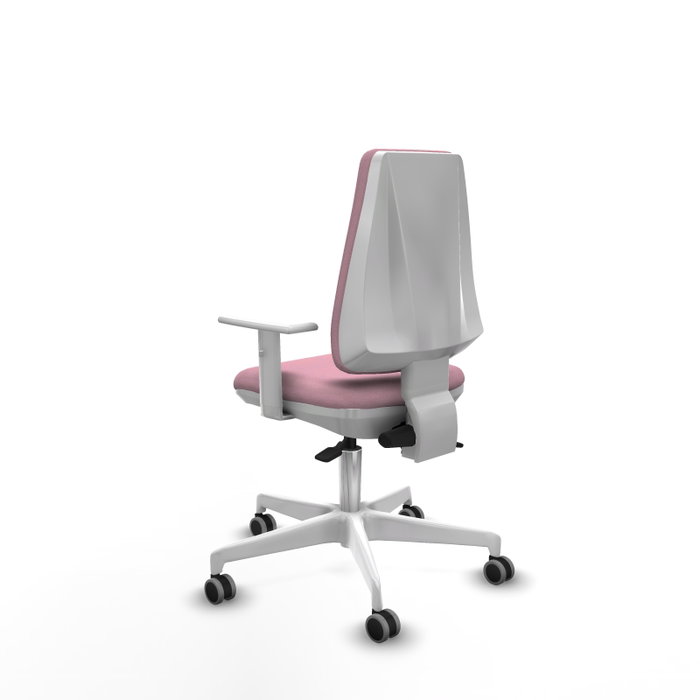 PIQUERAS Y CRESPO Silla de oficina Elche Rosa con mecanismo Asincro