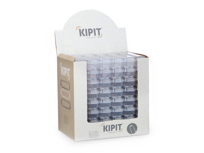 Kipit Estuche Multiuso Afeitado Transparente Plástico 25 x 6.2 x 4.3 cm (Set de 48)