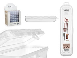 Kipit Estuche Multiuso Afeitado Transparente Plástico 25 x 6.2 x 4.3 cm (Set de 48)