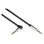 PYTHON Series Cable jack de 3,5 mm de 4 polos, 0,5 m, angulado