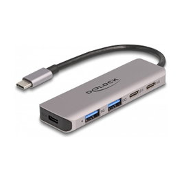 DeLOCK Hub USB 5 Gbps con 2 puertos USB Type-C y 2 puertos Tipo-A