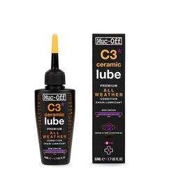 Muc-Off C3 Lubricante para Cadenas Sintético 50ml - Repelente Agua, Protección Duradera