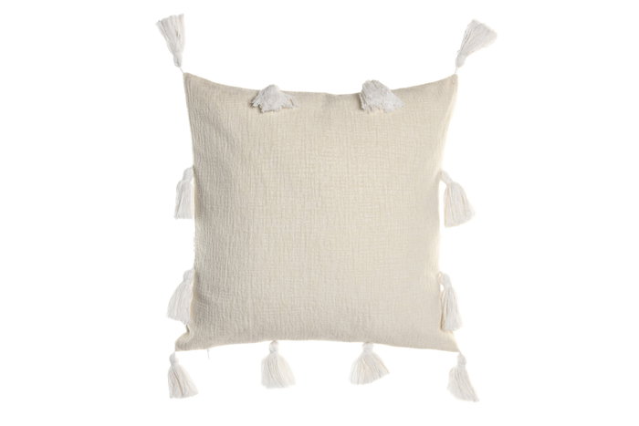 DKD Home Decor Cojín Poliéster 45x45 Crudo Pack de 2