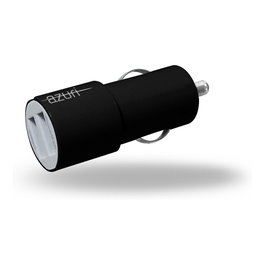 Azuri Cargador de Coche con 2 Puertos USB Negro
