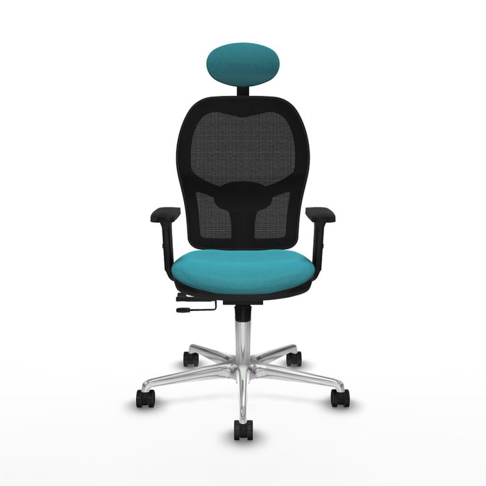 PIQUERAS Y CRESPO Silla de oficina Jorquera con mecanismo Sincro/Traslack, Turquesa y Negro PIQUERAS Y CRESPO Silla de oficina Jorquera con mecanismo Sincro/Traslack, Turquesa y Negro