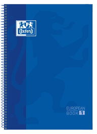 Bloc Oxford School Eu.Book 1 Micro.Tapa Extra A4+ 80H Cuadric.5X5 90G Azul (Set de 5)