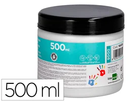 Liderpapel Pintura Dedos Tarrina 500 ml Blanco