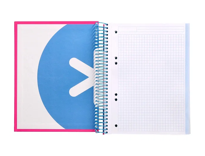 Antartik Cuaderno Espiral A5 Micro Tapa Forrada Rosa 120 Hojas