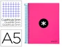 Antartik Cuaderno Espiral A5 Micro Tapa Forrada Rosa 120 Hojas