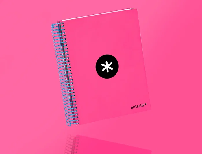 Antartik Cuaderno Espiral A5 Micro Tapa Forrada Rosa 120 Hojas