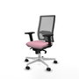 PIQUERAS Y CRESPO Silla de oficina Horna Rosa y Gris con mecanismo Sincro