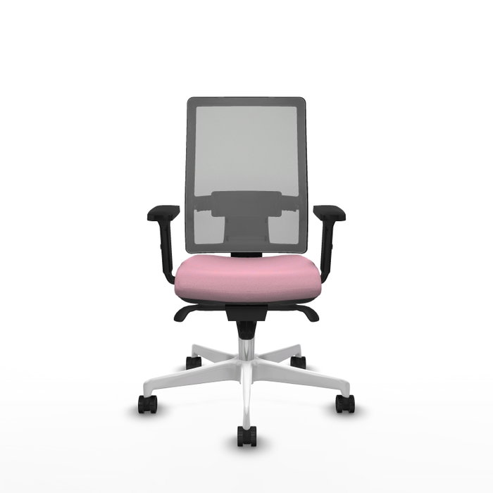 PIQUERAS Y CRESPO Silla de oficina Horna Rosa y Gris con mecanismo Sincro PIQUERAS Y CRESPO Silla de oficina Horna Rosa y Gris con mecanismo Sincro