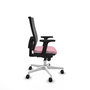 PIQUERAS Y CRESPO Silla de oficina Horna Rosa y Gris con mecanismo Sincro