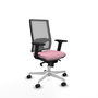 PIQUERAS Y CRESPO Silla de oficina Horna Rosa y Gris con mecanismo Sincro