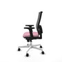 PIQUERAS Y CRESPO Silla de oficina Horna Rosa y Gris con mecanismo Sincro