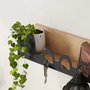 Hanah Home Liora Hanger Sapphire, Percha de Metal de Roble, 63cm Ancho, Carga 5kg, Montaje Pared
