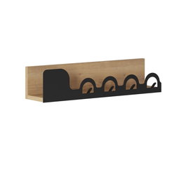 Hanah Home Liora Hanger Sapphire, Percha de Metal de Roble, 63cm Ancho, Carga 5kg, Montaje Pared