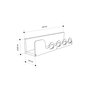 Hanah Home Liora Hanger Sapphire, Percha de Metal de Roble, 63cm Ancho, Carga 5kg, Montaje Pared