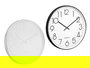 Giftdecor Reloj Redondo 50 cm Sencillo Surtidos Negro/Plata Plástico/Vidrio (Set de 6)