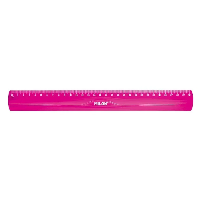 Milan Kit de Reglas Flex&Resistant, 4 Piezas, Rosa Translúcido Milan Kit de Reglas Flex&Resistant, 4 Piezas, Rosa Translúcido