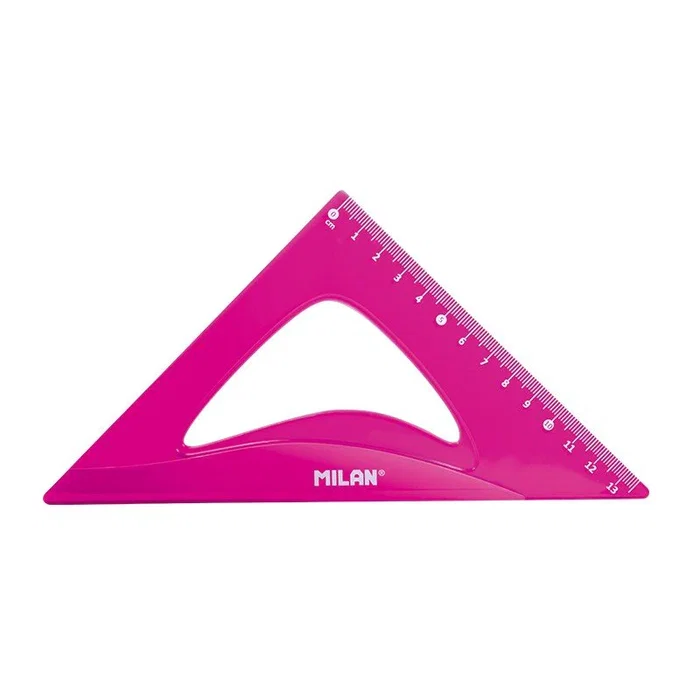 Milan Kit de Reglas Flex&Resistant, 4 Piezas, Rosa Translúcido Milan Kit de Reglas Flex&Resistant, 4 Piezas, Rosa Translúcido