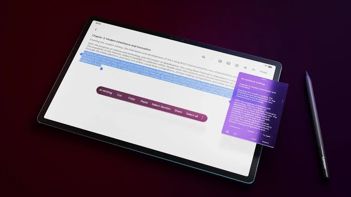 Lenovo Tablet Yoga Tab Plus 12.7" Snapdragon 8 Gen 3 AI - 16GB RAM 256GB - 3K 144Hz - Wi-Fi 7 - Android 14 - Tidal Teal - Incluye Lápiz Lenovo Tab Pen Pro y Teclado