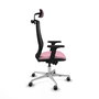 PIQUERAS Y CRESPO Silla de oficina Mardos con mecanismo Sincro/Traslack Rosa y Negro