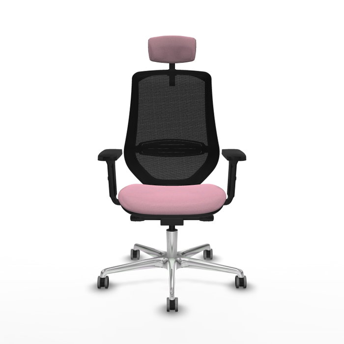 PIQUERAS Y CRESPO Silla de oficina Mardos con mecanismo Sincro/Traslack Rosa y Negro