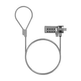 AISENS CABLE DE SEGURIDAD T-LOCK CON CERRADURA DE COMBINACION PARA ORDENADOR, MONITOR, PORTATIL 1.5M