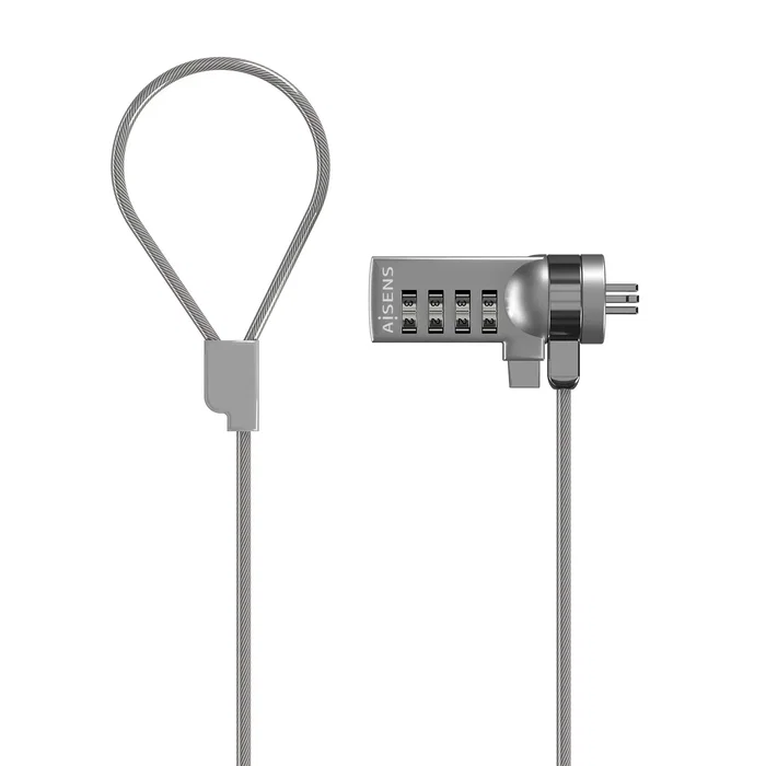 AISENS Cable de Seguridad con Cerradura de Combinación 1,5m Plata ASLK-D40N01-SL AISENS Cable de Seguridad con Cerradura de Combinación 1,5m Plata ASLK-D40N01-SL