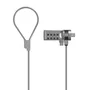 AISENS Cable de Seguridad con Cerradura de Combinación 1,5m Plata ASLK-D40N01-SL