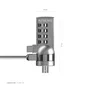 AISENS Cable de Seguridad con Cerradura de Combinación 1,5m Plata ASLK-D40N01-SL