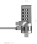 Aisens Cable de Seguridad con Cerradura de Combinación ASLK-D40N01-SL 1.5m Plata