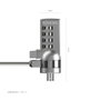Aisens Cable de Seguridad con Cerradura de Combinación ASLK-D40N01-SL 1.5m Plata