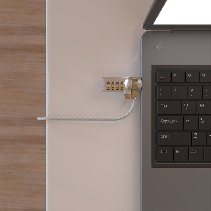 Aisens Cable de Seguridad con Cerradura de Combinación ASLK-D40N01-SL 1.5m Plata