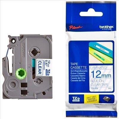 Brother Cinta Laminada TZe-133 Azul sobre Transparente 12mm Brother Cinta Laminada TZe-133 Azul sobre Transparente 12mm