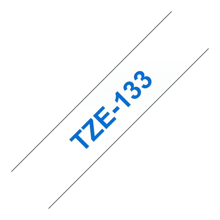 Brother Cinta Laminada TZe-133 Azul sobre Transparente 12mm Brother Cinta Laminada TZe-133 Azul sobre Transparente 12mm