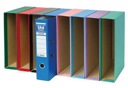 Unisystem Cajetín Para Archivador Palanca Color 65 mm Folio Azul