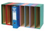 Unisystem Cajetín para Archivador de Palanca 65mm Folio Azul