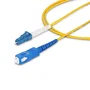 StarTech Cable de fibra óptica LC a SC OS2 Monomodo 1m Amarillo