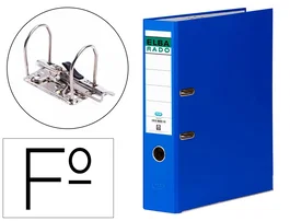 Elba Archivador de palanca rado chic, Carton Forrado Folio Azul, 2/75 mm