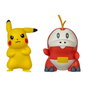 Jazwares Pack Figuras Pokemon Generación IX Escarlata y Violeta con Pikachu y Sprigatito, Fuecoco o Quaxly 5 cm