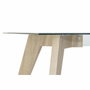 DKD Home Decor Mesa de Comedor de Cristal Templado y MDF 160x90x75 cm