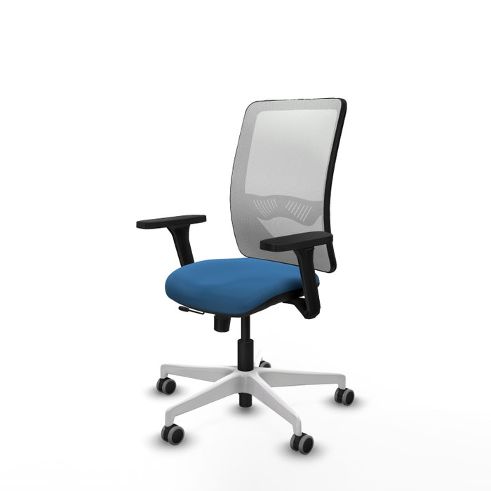 PIQUERAS Y CRESPO Silla de oficina Zulema con mecanismo Sincro/Traslack, Azul claro y Blanco PIQUERAS Y CRESPO Silla de oficina Zulema con mecanismo Sincro/Traslack, Azul claro y Blanco