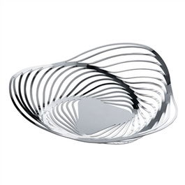 Alessi ACO03 TRINITY Cesto Frutero Frutero de Acero Inoxidable 18/10 Diseñado por Adam Cornish 33cm